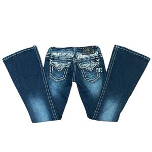 Miss Me Women's Blue Flared Jeans Size: 25